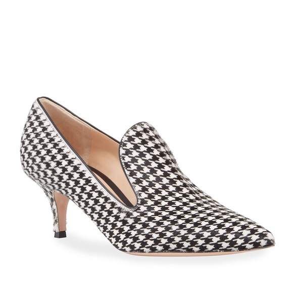 Gianvito Rossi Houndstooth Kitten-Heel Pumps - Picture 14 of 14